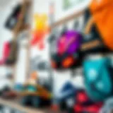 Kitesurfing equipment display