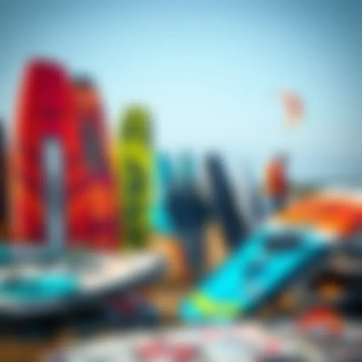 Different types of kiteboards and kites