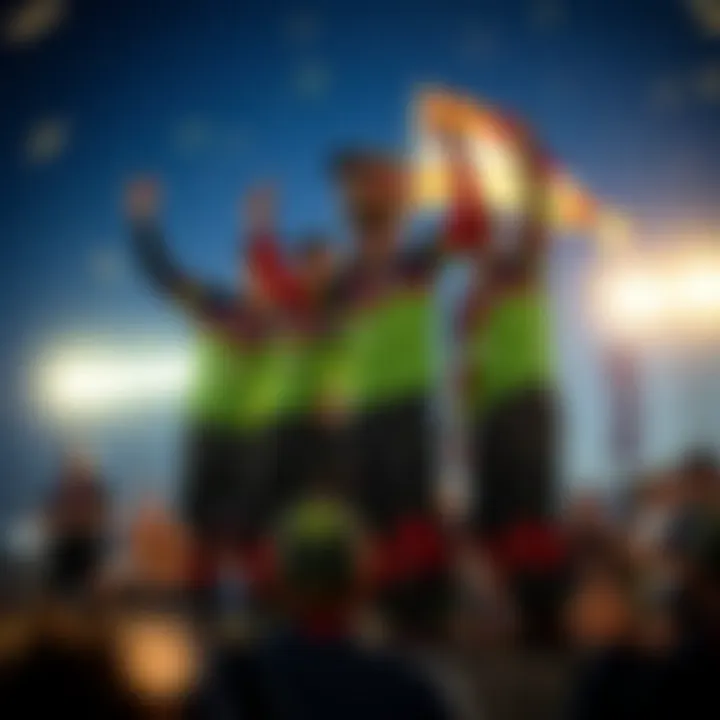 Celebrating Championship Triumph Airush Ultra Team members celebrating a championship victory