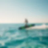 An efoil gliding effortlessly across crystal-clear waters