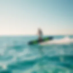 An efoil gliding effortlessly across crystal-clear waters