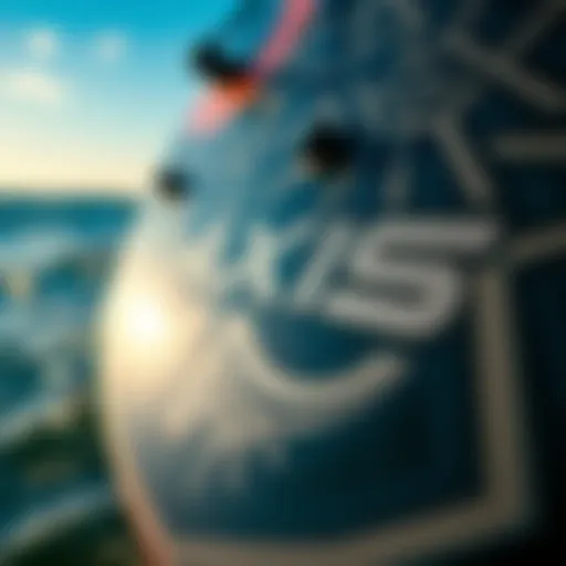 Close-up of Axis foil board design showcasing intricate details