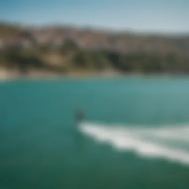 Kiteboarders gliding over vibrant waters of Ayvalik