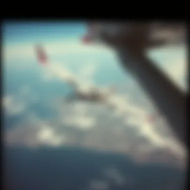 Airplane flying over Baja California