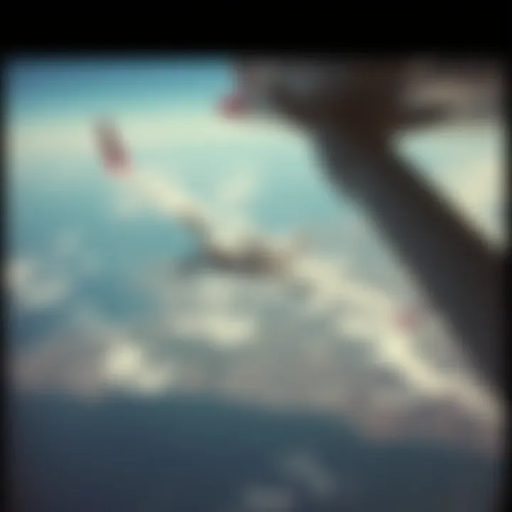 Airplane flying over Baja California