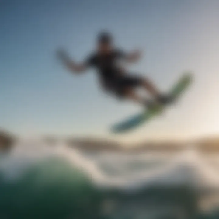 A kiteboarder using the Cabrinha Drifter in varied conditions