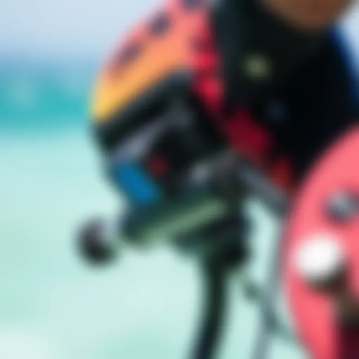 Safety Features in the Cabrinha Overdrive Bar Close-up of Cabrinha Overdrive Bar safety features