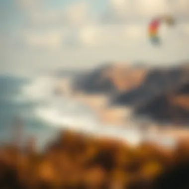 Serene California Coastline for Kiteboarding A serene California coastline ideal for kiteboarding activities