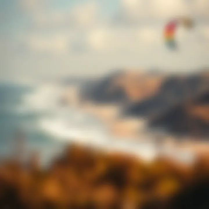 Serene California Coastline for Kiteboarding A serene California coastline ideal for kiteboarding activities