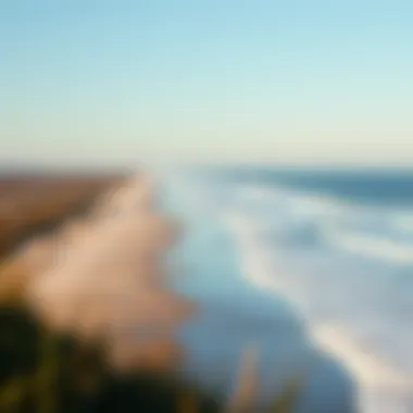 Scenic coastal landscape with sandy beaches and rolling waves