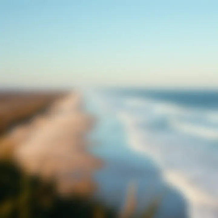Scenic coastal landscape with sandy beaches and rolling waves