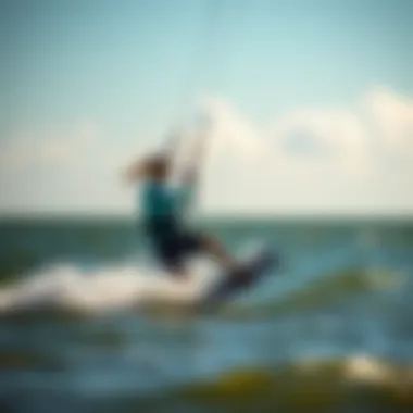 Vibrant kiteboarding action on the waters of Cape Hatteras