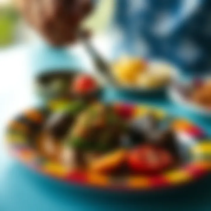 Savoring Traditional Caymanian Cuisine Traditional Caymanian dish served on a vibrant plate