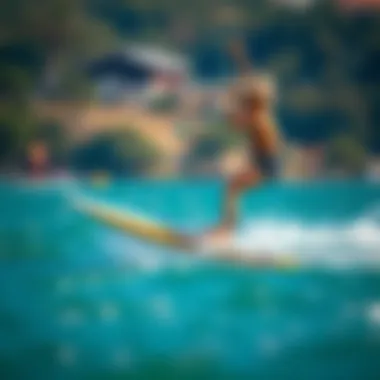 Maneuverability of Foil Boards for Novice Kiteboarders Side view of a foil board demonstrating maneuverability on water