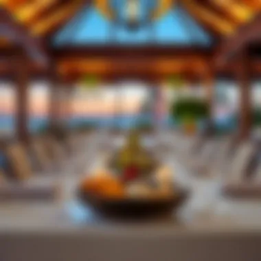 Gourmet Dining Experience Elegant dining setup at the resort's restaurant