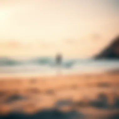 Ideal Foil Paddling Location A serene beach environment ideal for foil paddling