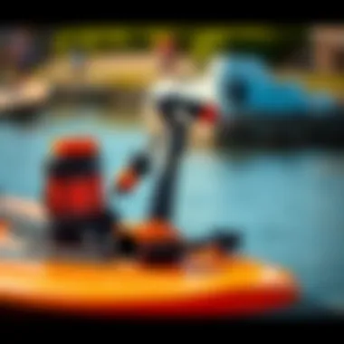 Safety Gear and Maintenance Tools for Hydrofoil Boards Illustration of safety gear and maintenance tools for hydrofoil boards