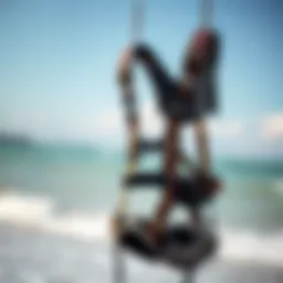 High-quality kitesurf harness displaying ergonomic design