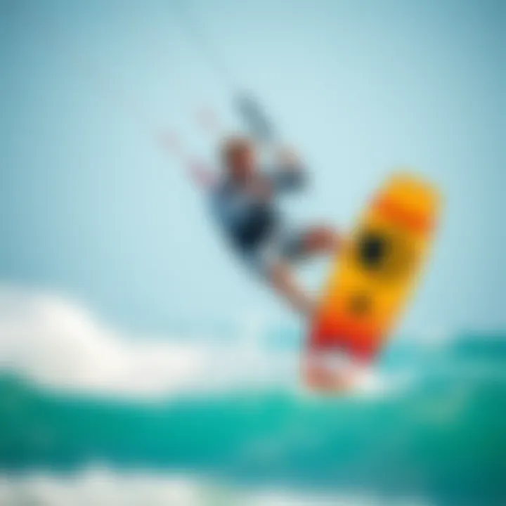 Innovative Kitesurfing Gear Innovative kitesurfing gear in action