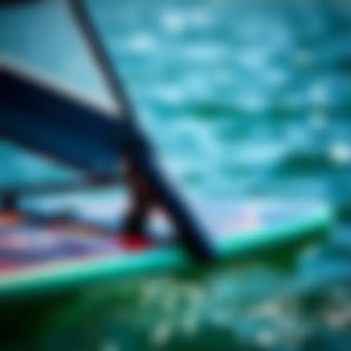 Wing Foiling Equipment Close-up of wing foiling equipment highlighting the wing and board