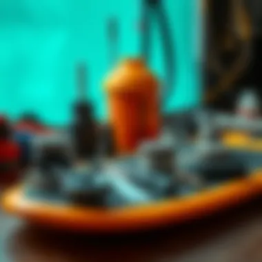 Detailed maintenance toolkit for hydrofoil surfboards