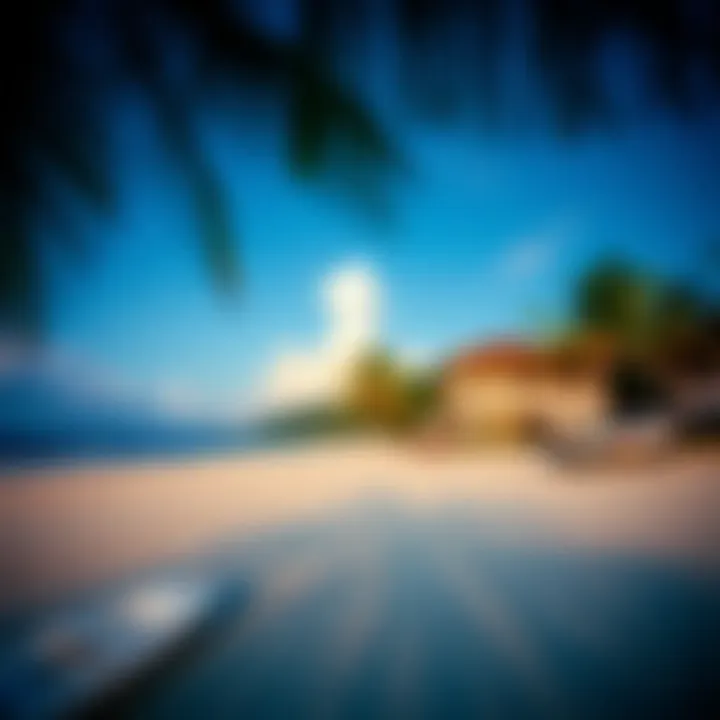 Beautiful beach scenery at Coconut Bay Resort