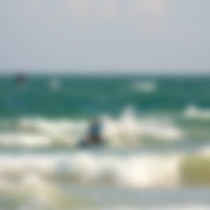 Adaptability in Varied Conditions for Chop Hop Execution Kiteboarders in different weather conditions showcasing adaptability in chop hopping