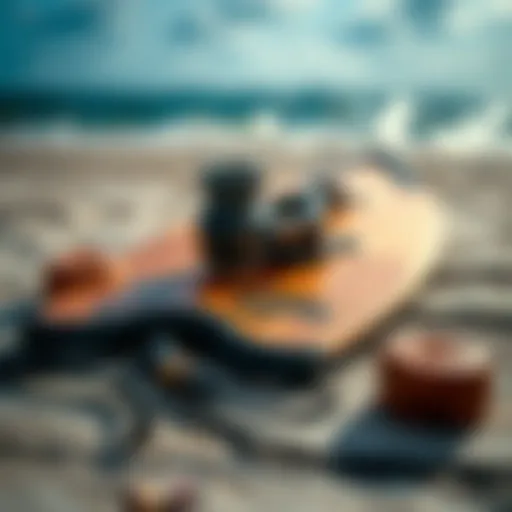 An artistic layout of hydrofoil components