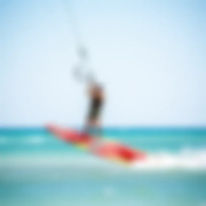 A well-constructed DIY hydrofoil ready for kiteboarding