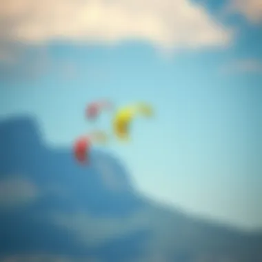 Colorful kites soaring in the sky against the backdrop of Table Mountain