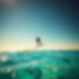 An efoil gliding smoothly over crystal clear waters