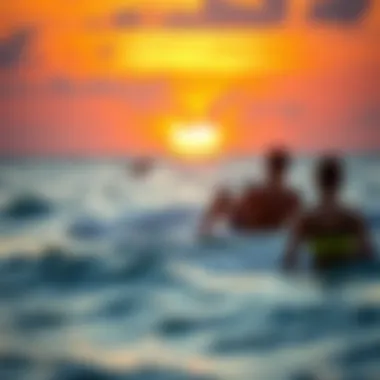 Efoiling Community Embracing Nature's Beauty Efoiling enthusiasts enjoying a vibrant sunset on the water