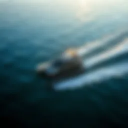 A sleek electric hydrofoil gliding over calm waters