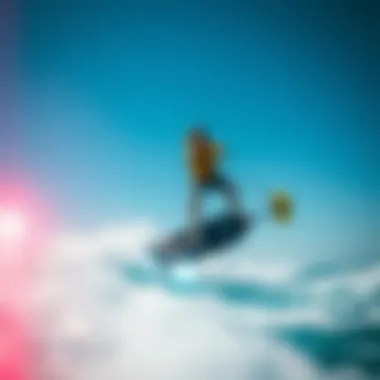 An exhilarating efoil ride capturing the thrill of water sports