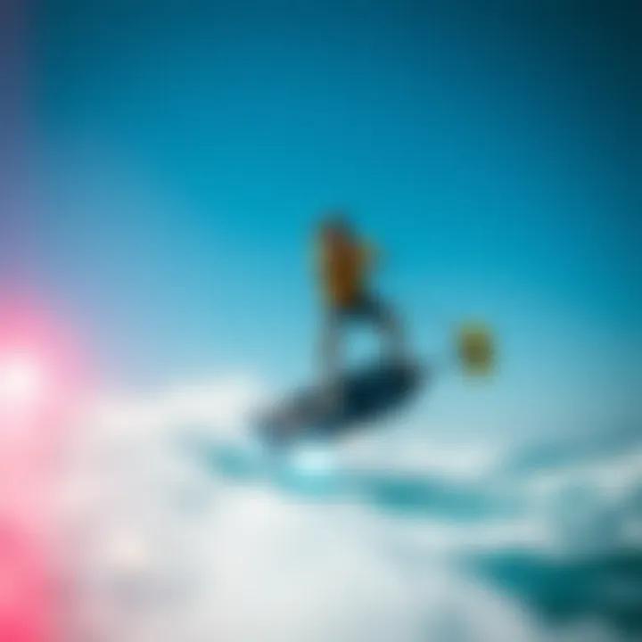 An exhilarating efoil ride capturing the thrill of water sports