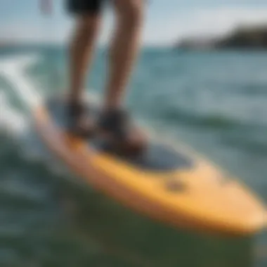 Close-up of an advanced electric water board showcasing its sleek design and technology