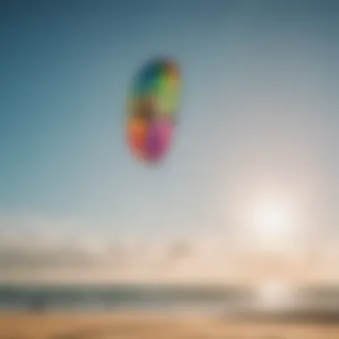 A colorful kite soaring in the sky