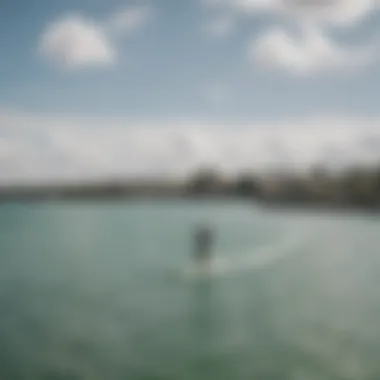 Community gathering of kiteboarding enthusiasts at Lake Worth Pier