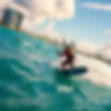 Kiteboarding in Miami's Vibrant Waters A stunning view of kiteboarding on Miami's vibrant waters