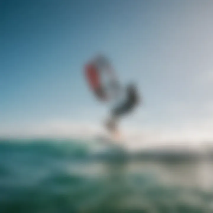 Kiteboarders enjoying perfect wind conditions