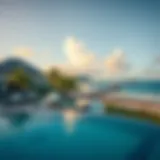 Luxurious beachfront view at Coconut Bay