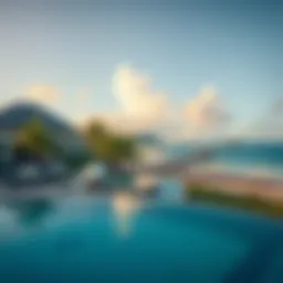 Luxurious beachfront view at Coconut Bay