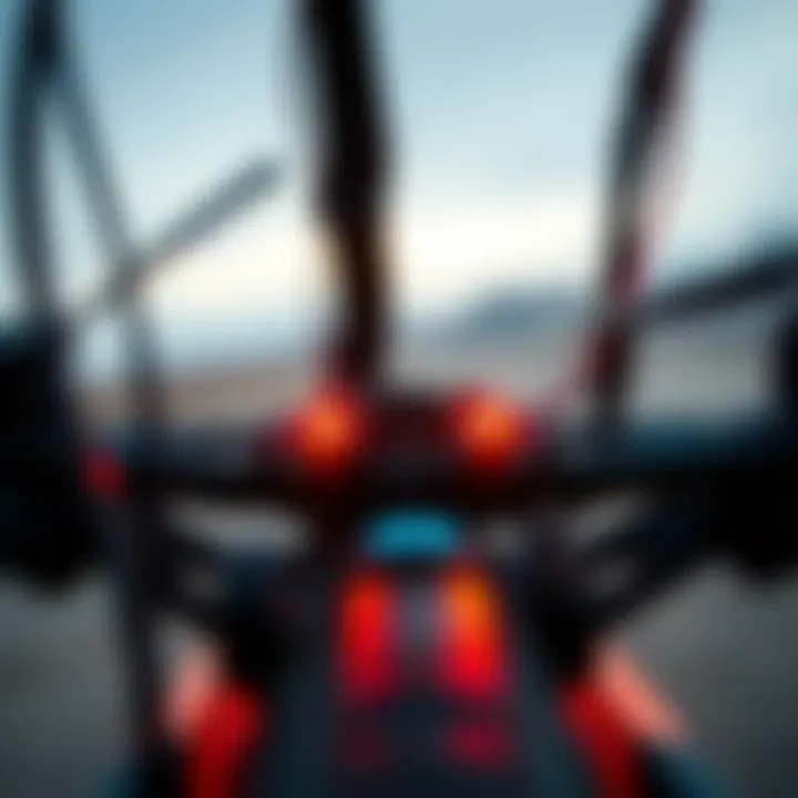 Close-up of an efoil's technology and components