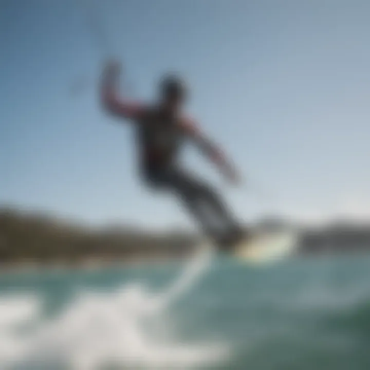 A serene coastline, illustrating the environmental aspects of kiteboarding foiling.