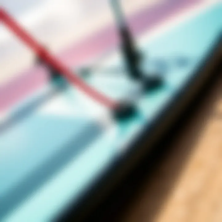 Detailed Features of a Foil Board Close-up of foil board design and features