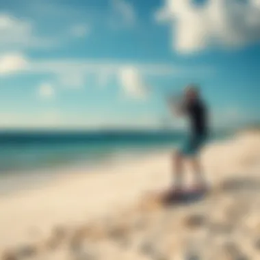 Idyllic beach setting perfect for kiteboarding