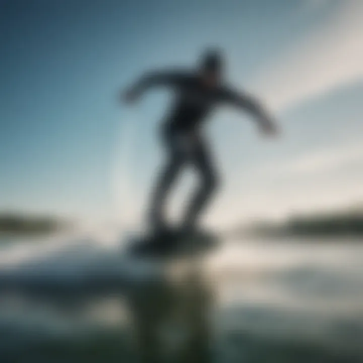 Rider showcasing dynamic maneuvers on a hydro wakeboard