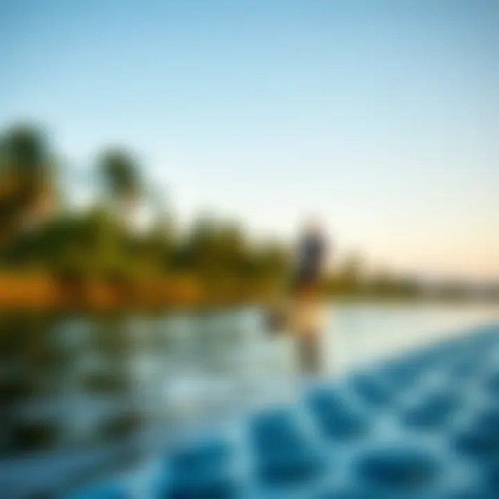 A serene waterway scene depicting the environmental benefits of innovative watercraft technology.