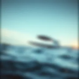 A futuristic watercraft gliding effortlessly above the waves, showcasing innovative design.