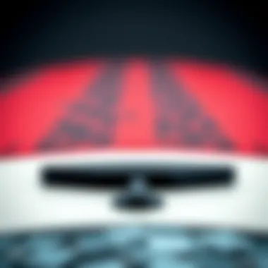 Close-up of advanced materials used in the construction of the floating board, highlighting technology.